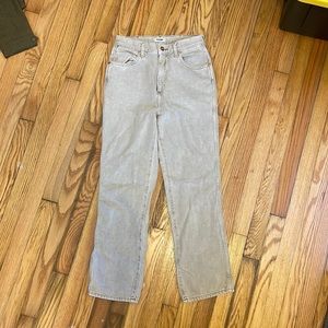 Wrangler retro straight leg tan jeans 27
